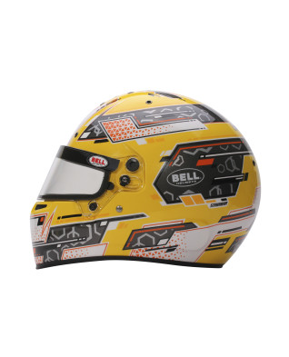 CASQUE KARTING BELL RS7-K STAMINA ANTHRACITE/YELLOW