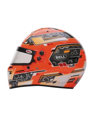 BELL RS7-K STAMINA ANTHRACITE/ORANGE KARTING HELMET