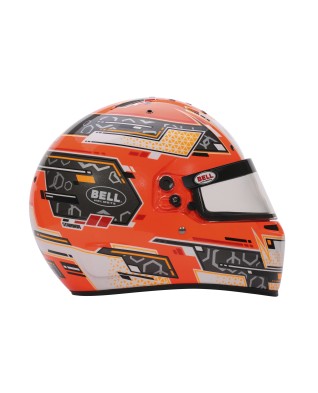 BELL RS7-K STAMINA ANTHRACITE/ORANGE KARTING HELMET