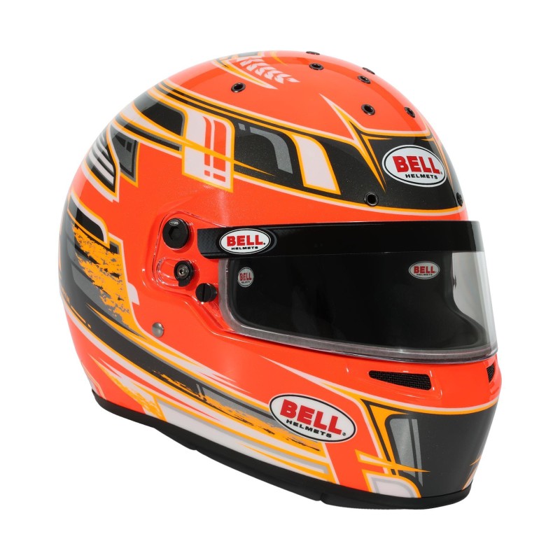 BELL KC7-CMR CHAMPION ANTHRACITE/ORANGE KARTING HELMET BELL KC7-CMR CHAMPION ANTHRACITE/ORANGE KARTING HELMET